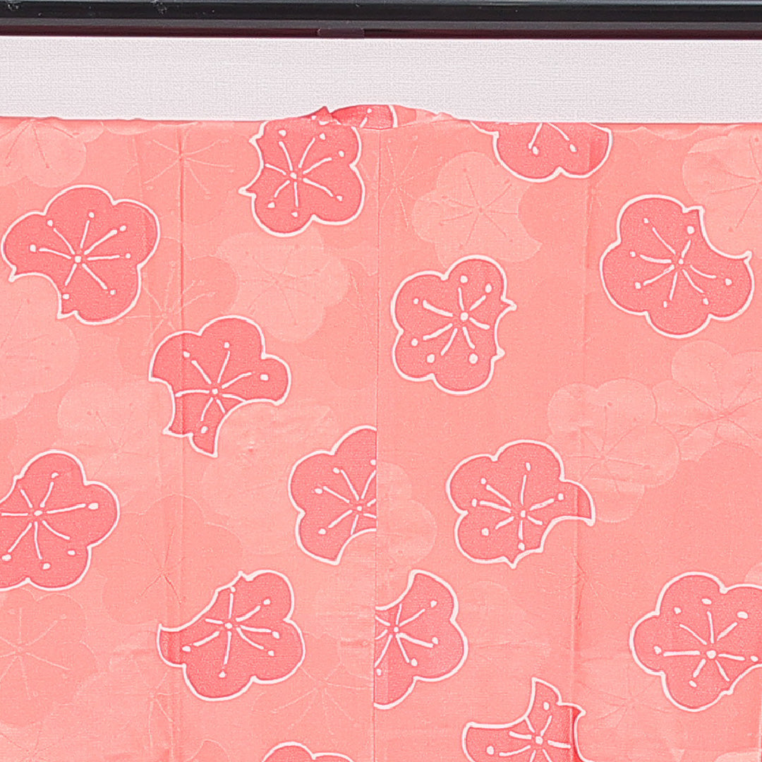 道行コート 袷 身丈87cm 裄丈64cm 正絹 Sランク Mサイズ セミフォーマル ポケットあり 梅 ピンク系 1263-16864