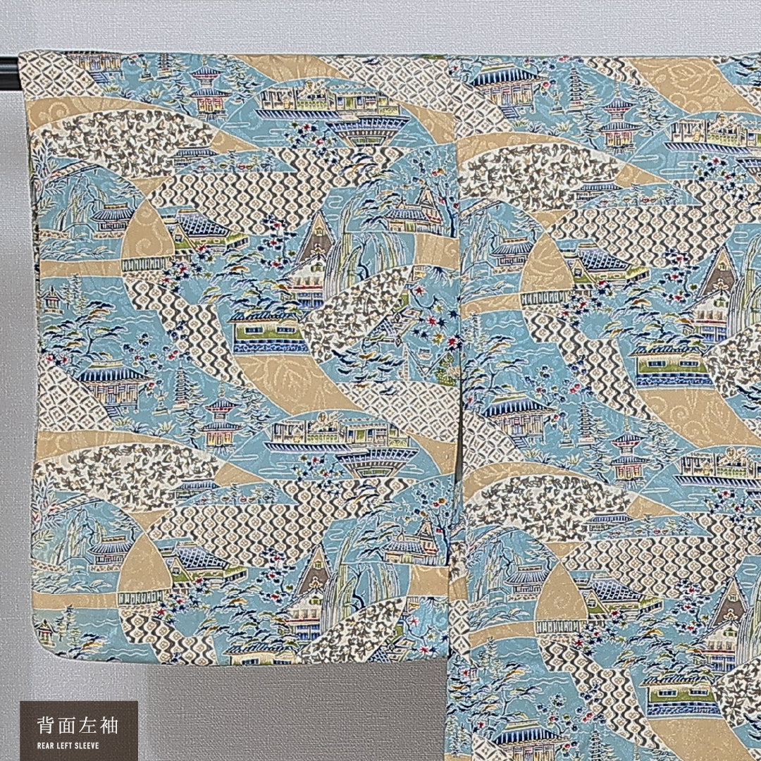 羽織 袷 身丈75cm 裄丈62cm 正絹 Sランク カジュアル Sサイズ 茶屋辻 多色系 RP 1232-16118