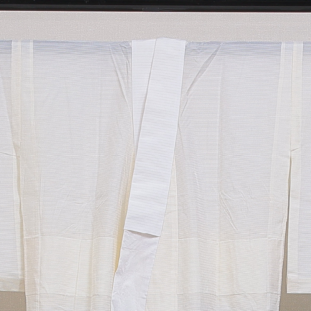 長襦袢 単衣 身丈129cm 裄丈63cm ポリエステル 洗える着物 Aランク Lサイズ 無地 素朴 落ち着き クリーム系 HP 1239-16476