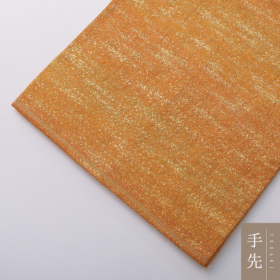 袋帯 帯丈432cm 正絹 全通 セミフォーマル 抽象柄 金系 1243-02010