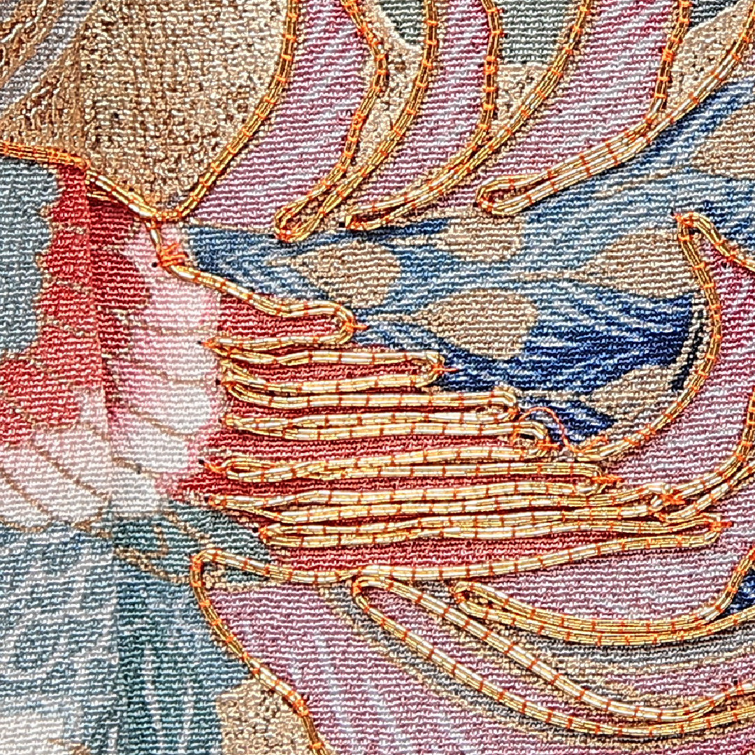 黒留袖 袷 身丈162cm 裄丈64cm 五つ紋 梅鉢 フォーマル Sランク Lサイズ 正絹 比翼仕立て 広衿 鶴 松 金駒刺繍 1211-F0760