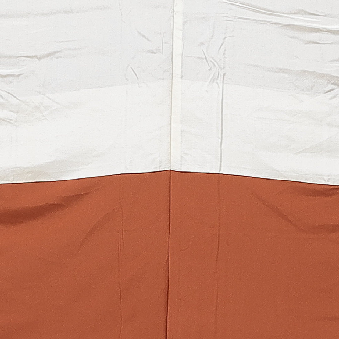 小紋 袷 身丈168cm 裄丈66cm 正絹 Sランク XLサイズ 広衿 インフォーマル 植物柄 多色系 黄系 1215-15657