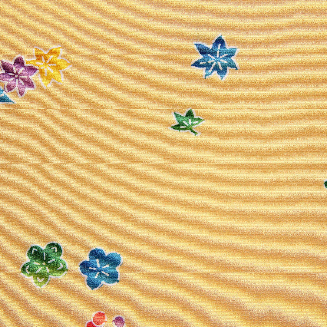 振袖 袷 身丈160cm 裄丈64cm セミフォーマル Cランク Lサイズ ポリエステル 洗える着物 広衿 菊 紅葉 1213-F0727