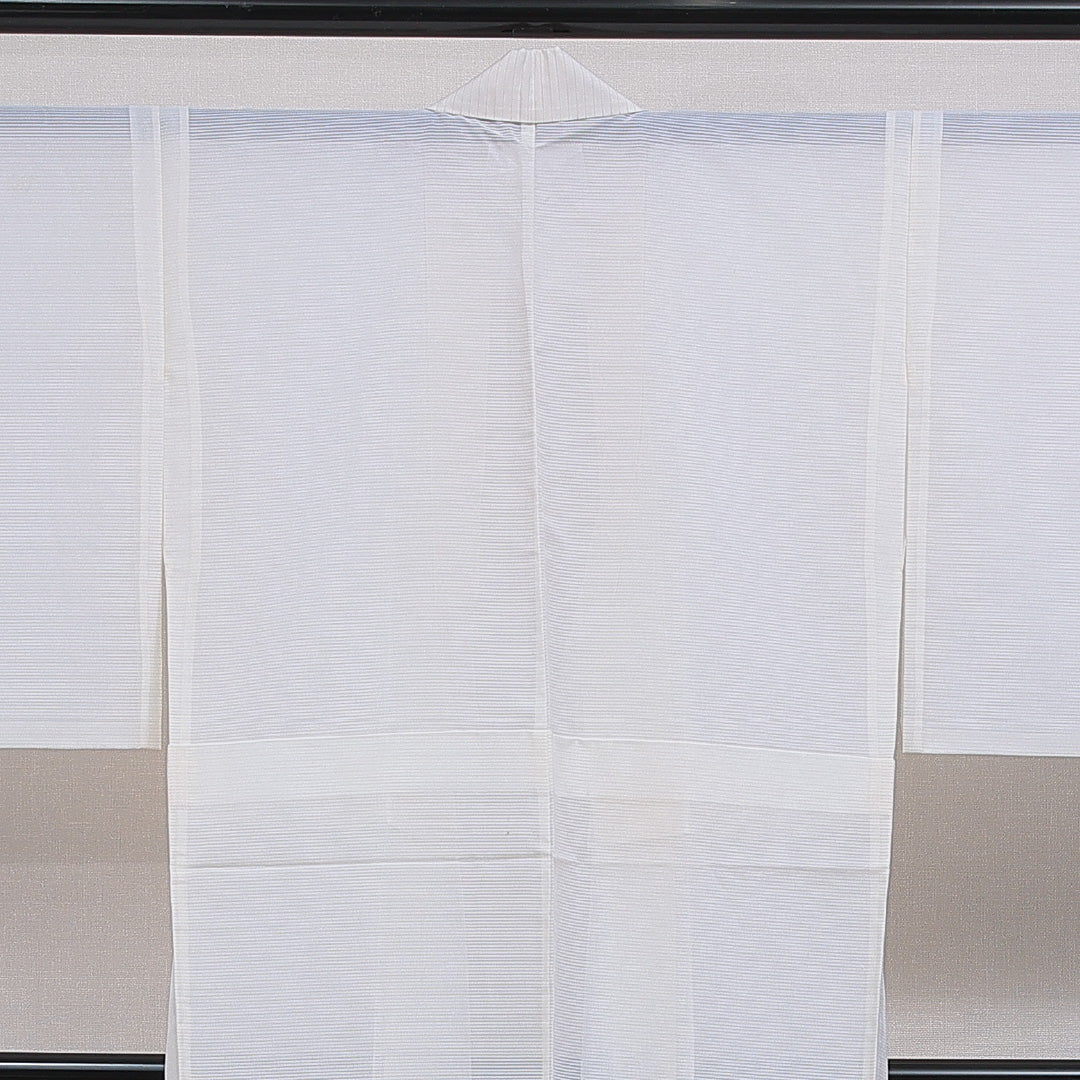 夏物 洗える着物 長襦袢 絽 身丈126cm 裄丈62cm ポリエステル Bランク Mサイズ 無地 白系 RP 1239-16598