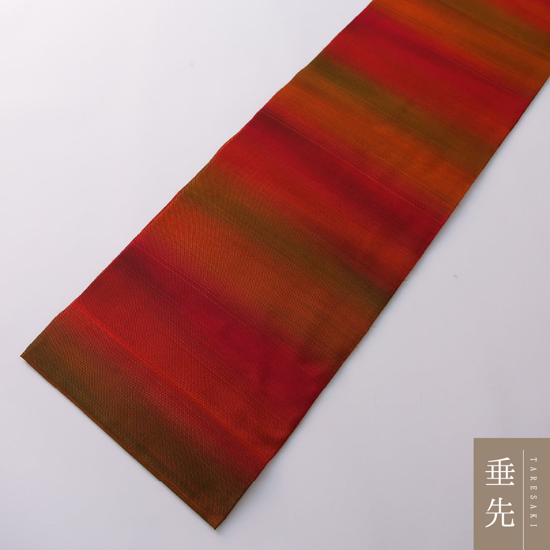 袋帯 帯丈428cm 正絹 全通 帯芯なし インフォーマル 抽象柄 赤系 多色系 1243-01956