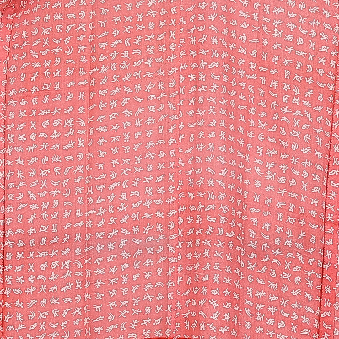 アンティーク 長襦袢 無双袖 身丈122cm 裄丈61cm 正絹 Aランク Sサイズ 創作柄 赤系 1229-16481