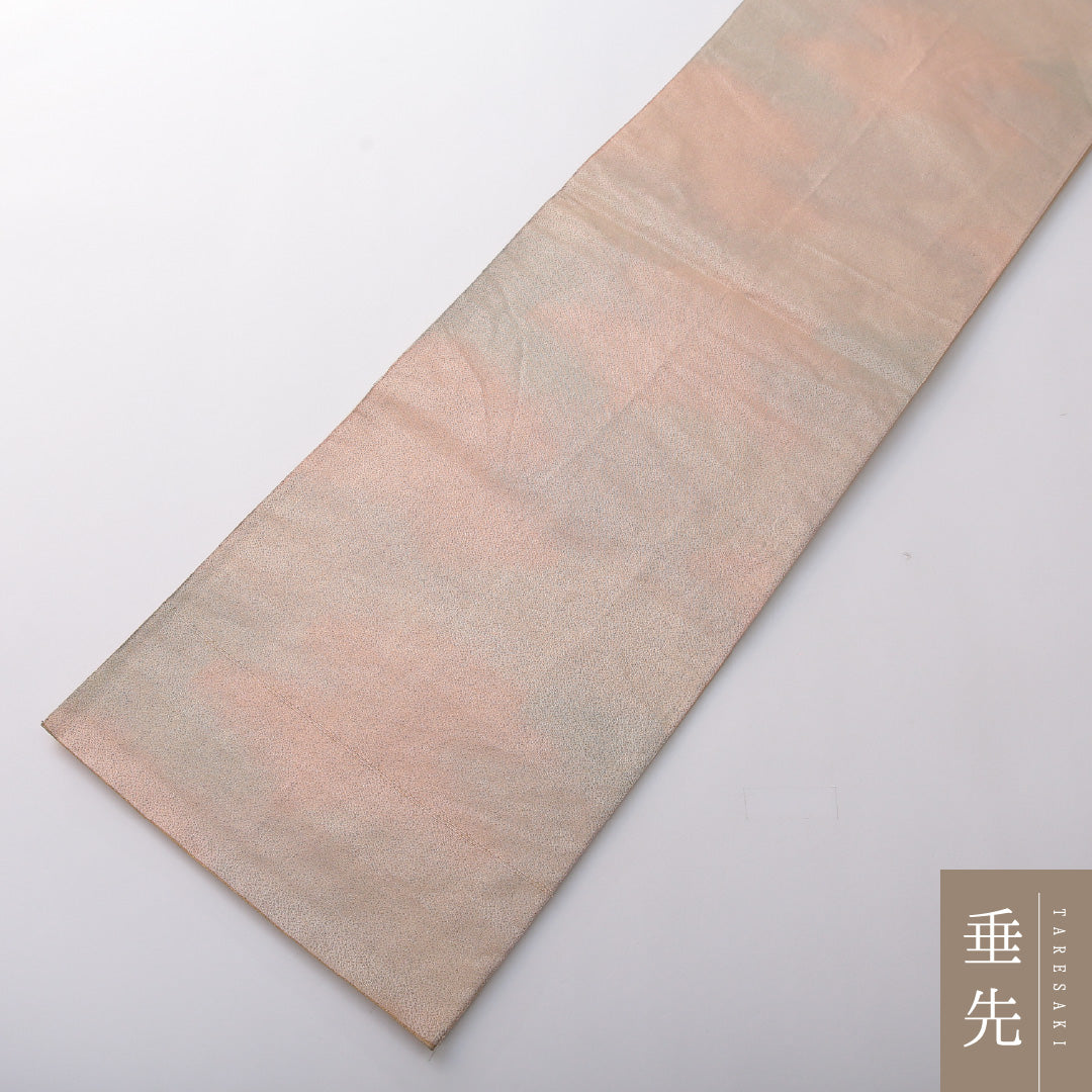 袋帯 帯丈416cm 正絹 全通 帯芯なし インフォーマル 抽象柄 多色系 ピンク系 1243-02007