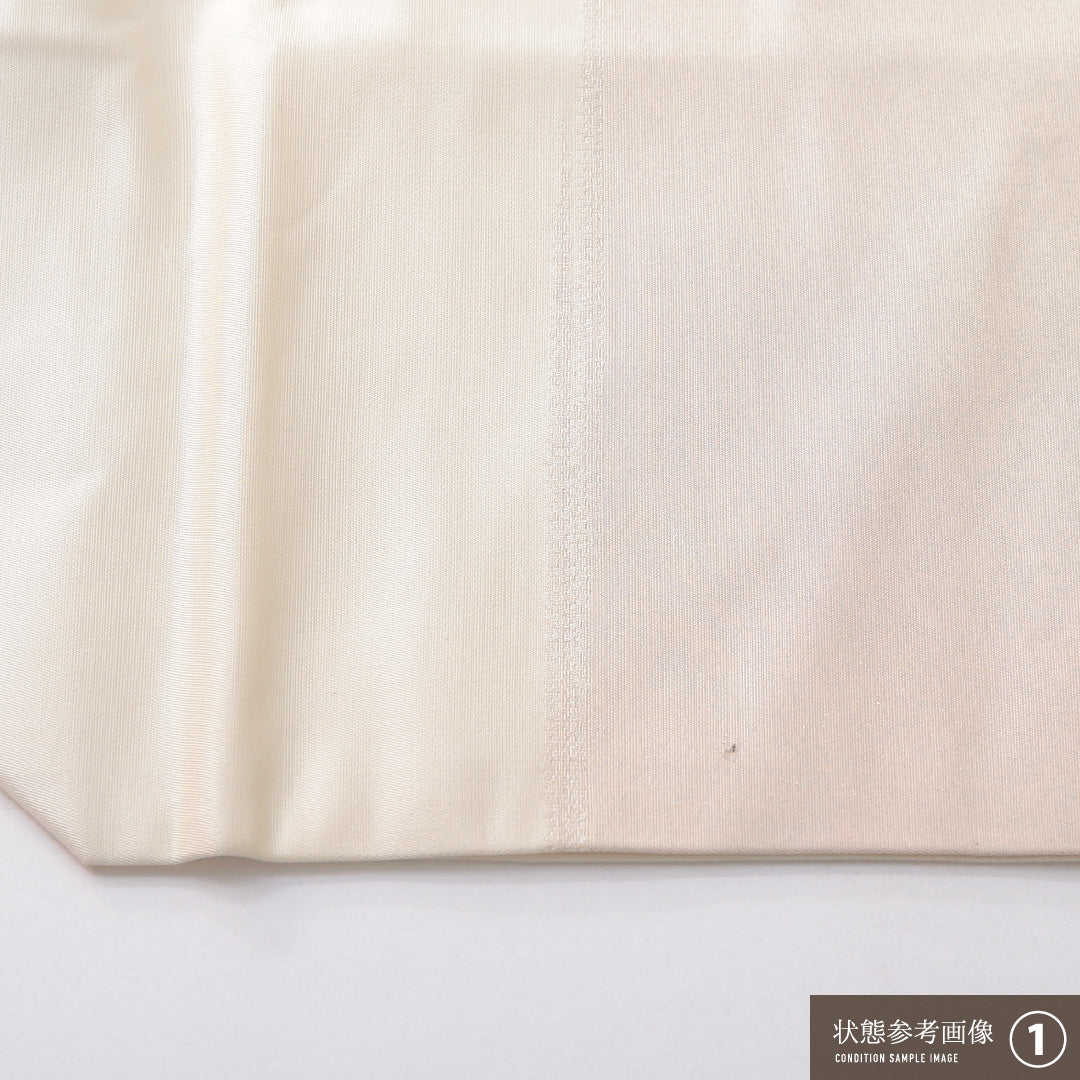 九寸名古屋帯 Aランク 帯丈348cm 正絹 ポイント柄 名古屋仕立て 織り インフォーマル 椿 淡いピンク系 RP 1245-03754