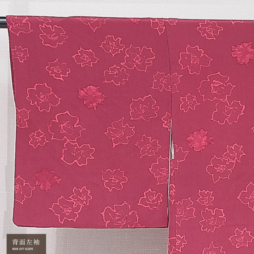 羽織 袷 身丈80cm 裄丈62cm 正絹 Sランク カジュアル Sサイズ 紐あり 桔梗 紫系 RP 1232-15326