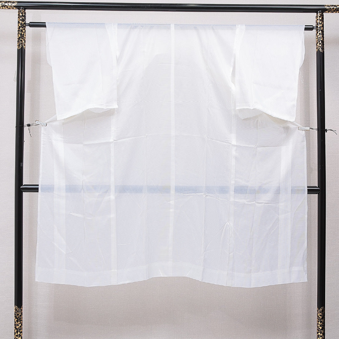 夏物 長襦袢 絽 身丈132cm 裄丈60cm 正絹 Aランク XLサイズ 無地 白系 RP 1239-15413