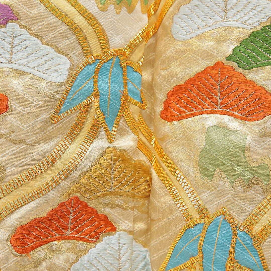 振袖 袷 身丈165cm 裄丈66cm セミフォーマル Sランク XLサイズ 正絹 広衿 笠松 金駒刺繍 1213-F0733