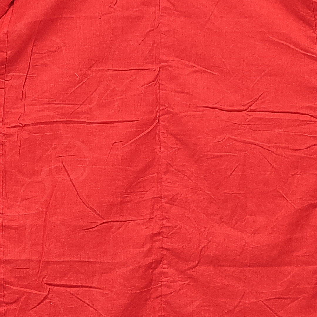 アンティーク 長襦袢 袷 身丈118cm 裄丈58cm 正絹 Bランク XSサイズ バチ衿 瓢箪 金彩 赤系 1229-15671