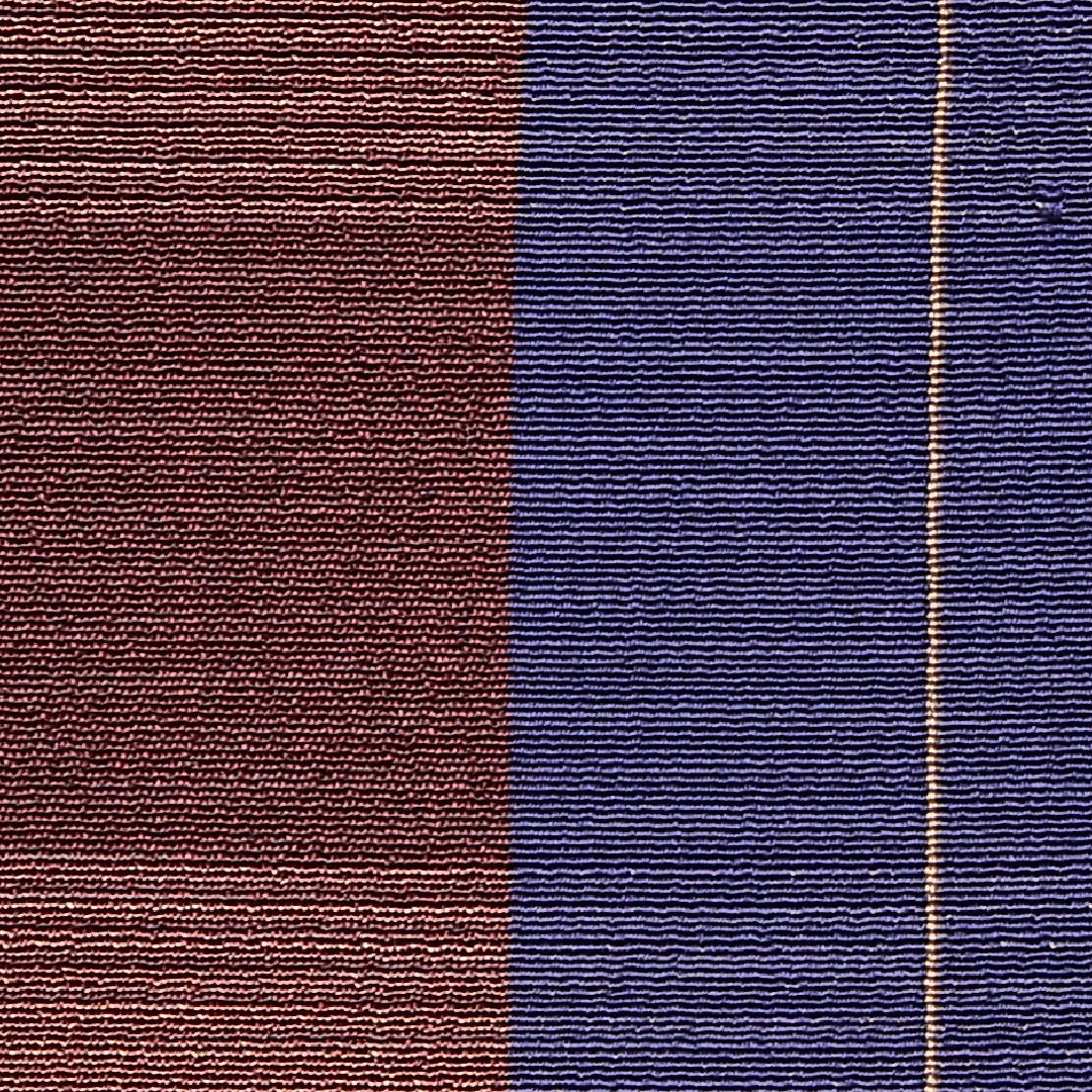 アンティーク 小紋 袷 身丈155cm 裄丈63cm 正絹 Dランク Mサイズ 広衿 格子 茶系 青系 1215-15576