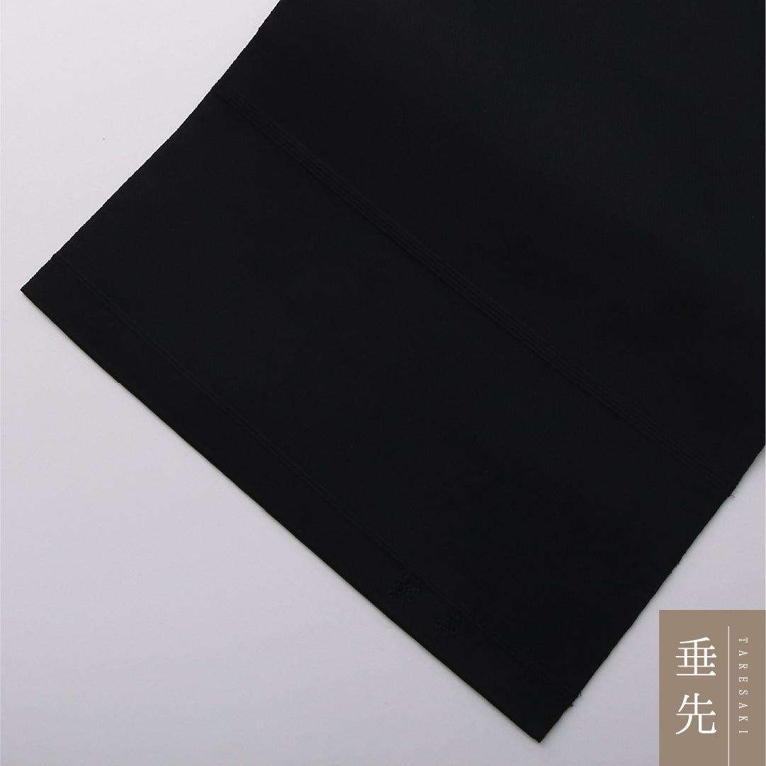 八寸名古屋帯 帯丈359cm カジュアル 松葉仕立て ポイント柄 Aランク 正絹 創作柄 黒系 1224-03444