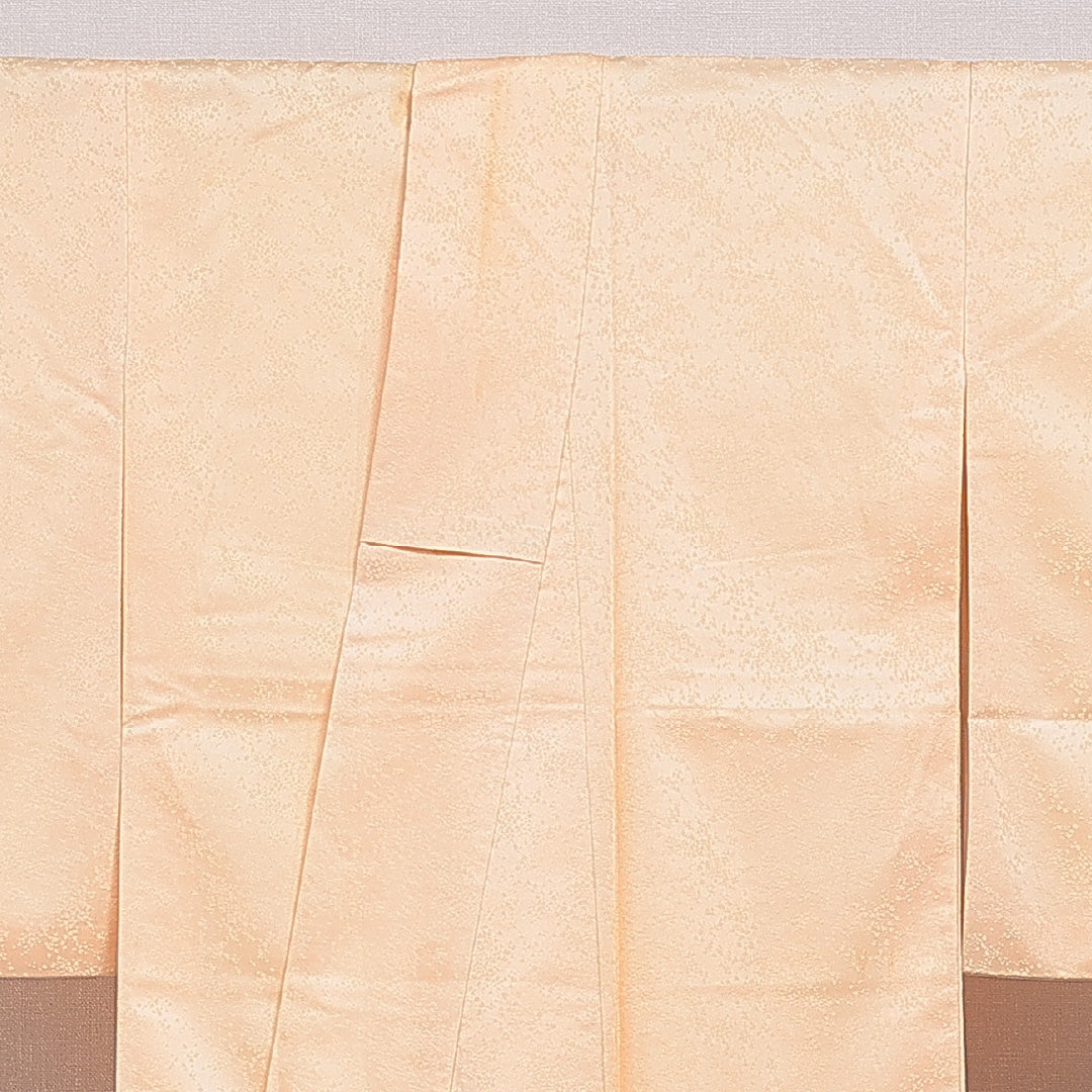 付下げ 洗える着物 袷 身丈162cm 裄丈64cm ポリエステル Cランク Lサイズ 広衿 インフォーマル 古典柄 橋 朱系 クリーム系 1261-16387