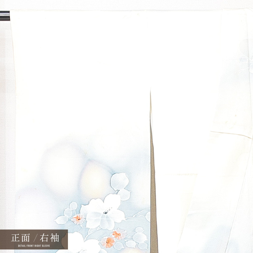 振袖 袷 身丈158cm 裄丈65cm フォーマル Cランク Mサイズ 正絹 広衿 桔梗 1213-F0700