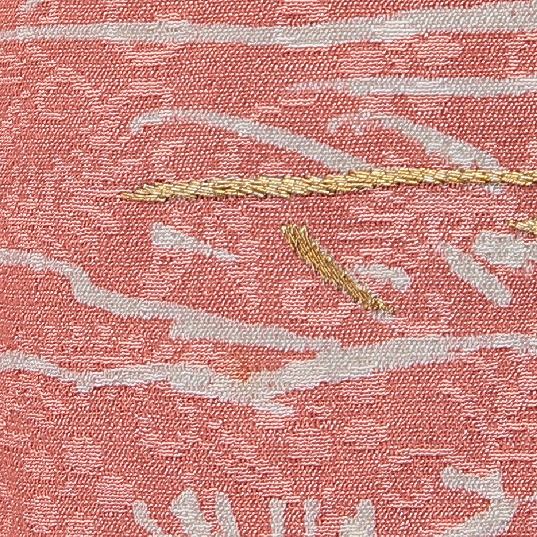 訪問着 袷 身丈159cm 裄丈62cm 正絹 Cランク セミフォーマル 広衿 Mサイズ 刺繍 松 白系 LP 1217-15349