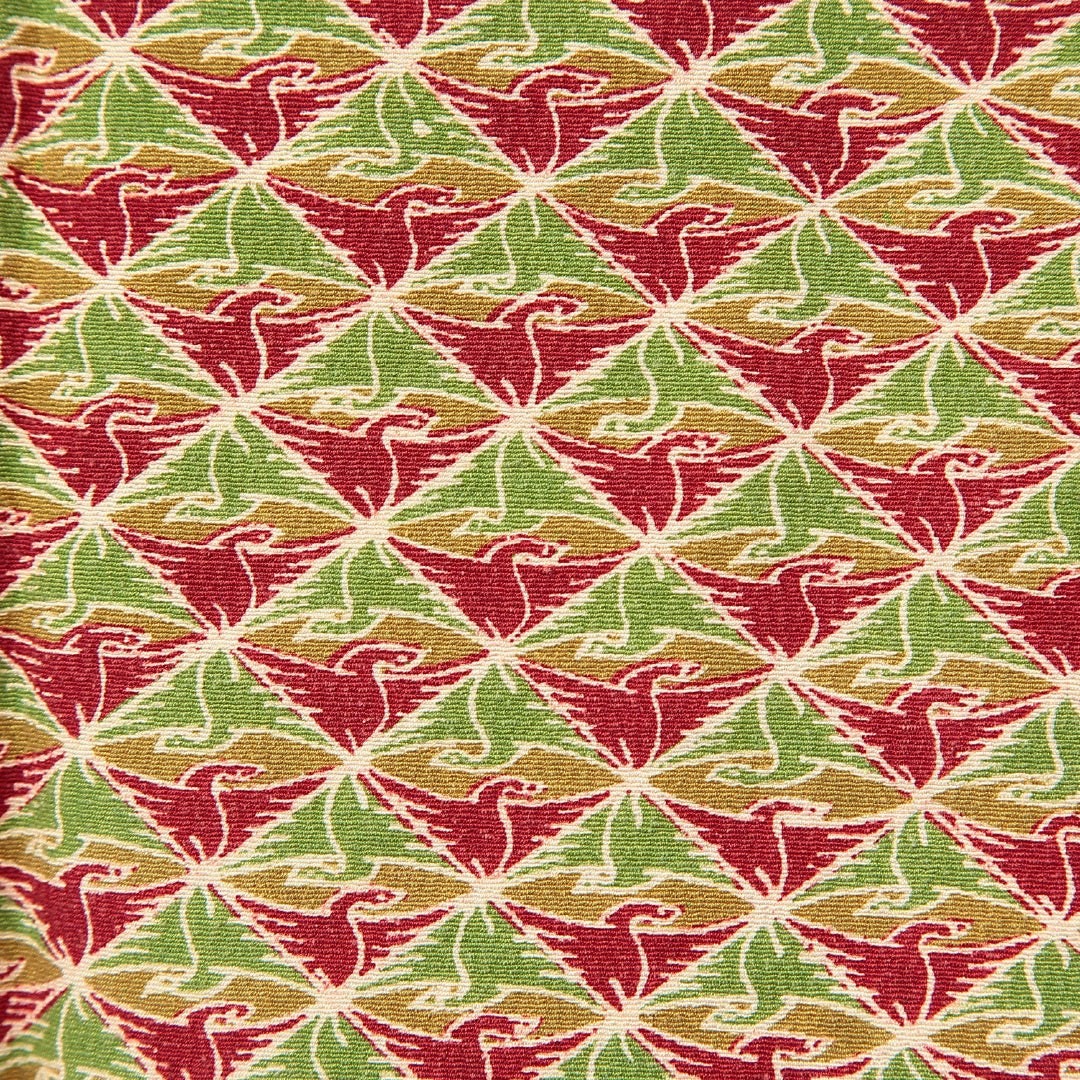 道行コート 袷 身丈91cm 裄丈68cm 正絹 Sランク セミフォーマル Lサイズ ポケットあり 向かい鳥 多色系 RP 1237-15278