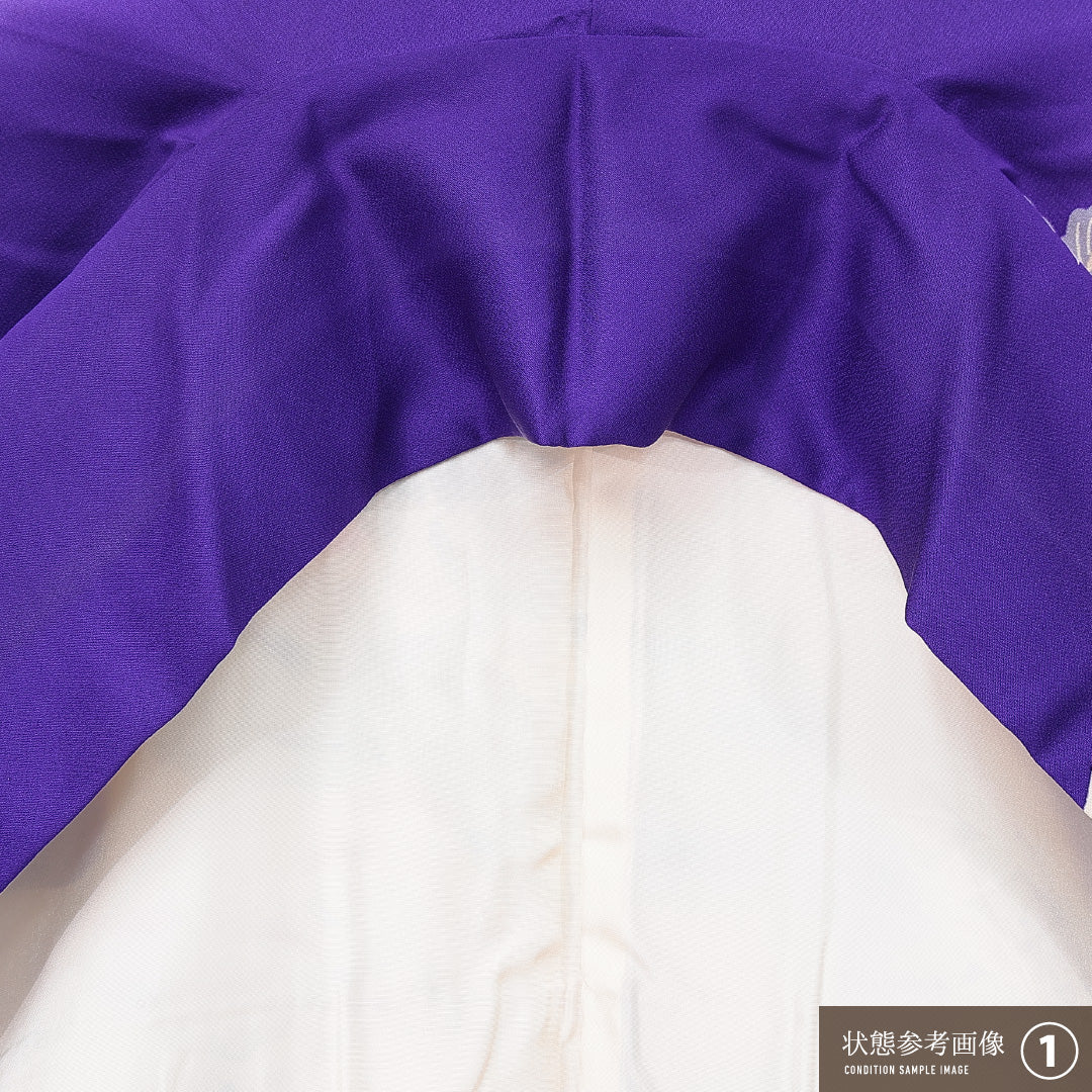振袖 袷 身丈167cm 裄丈66cm フォーマル Aランク XLサイズ 正絹 広衿 雉 牡丹 1213-F0664