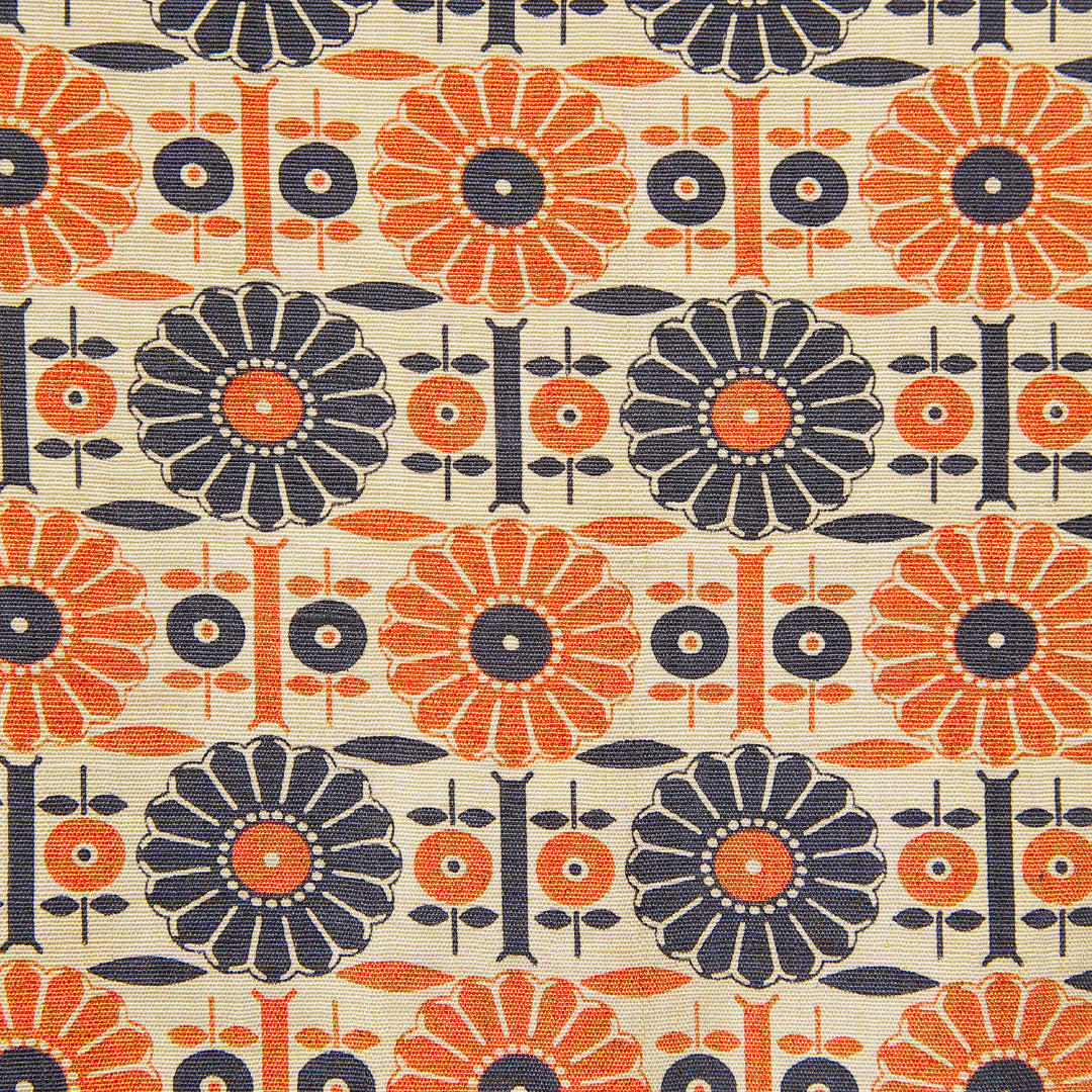 小紋 袷 身丈148cm 裄丈62cm 正絹 Sランク XSサイズ バチ衿 インフォーマル 菊 ベージュ系 1215-15231