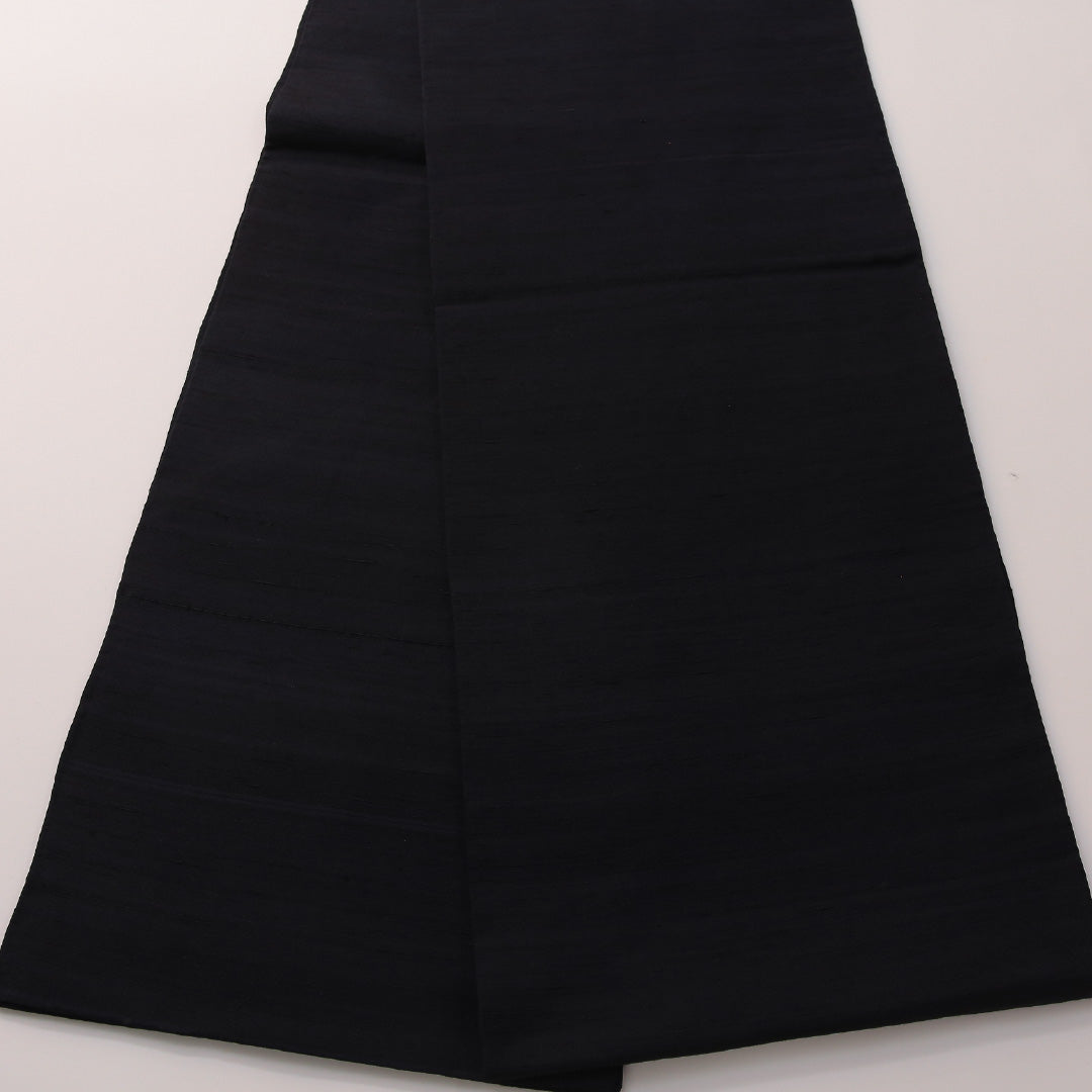 袋帯 帯丈424cm カジュアル 六通 帯芯なし Sランク 正絹 花柄 紺系 1223-01906