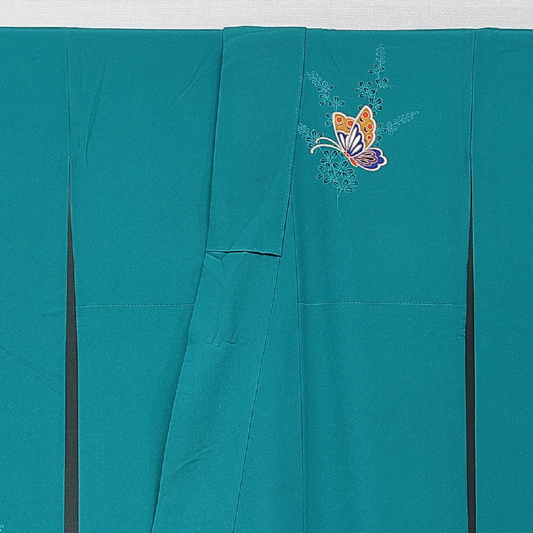 振袖 袷 身丈169cm 裄丈65cm フォーマル Aランク XLサイズ ポリエステル 洗える着物 広衿 蝶 菊 1213-F0717