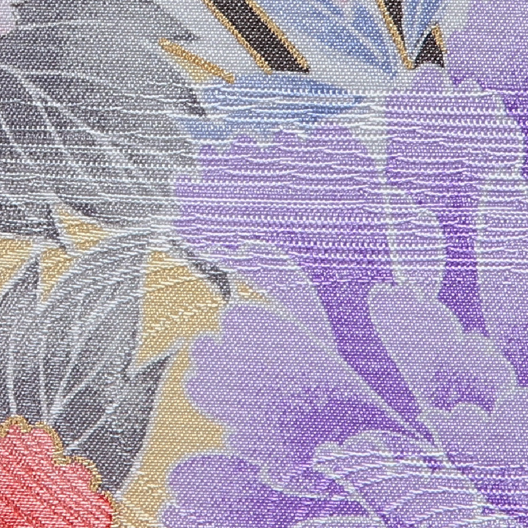 訪問着 洗える着物 袷 身丈159cm 裄丈62cm ポリエステル Sランク Mサイズ 広衿 セミフォーマル 紋意匠 流水 古典柄 ぼかし染 青系 1212-16083