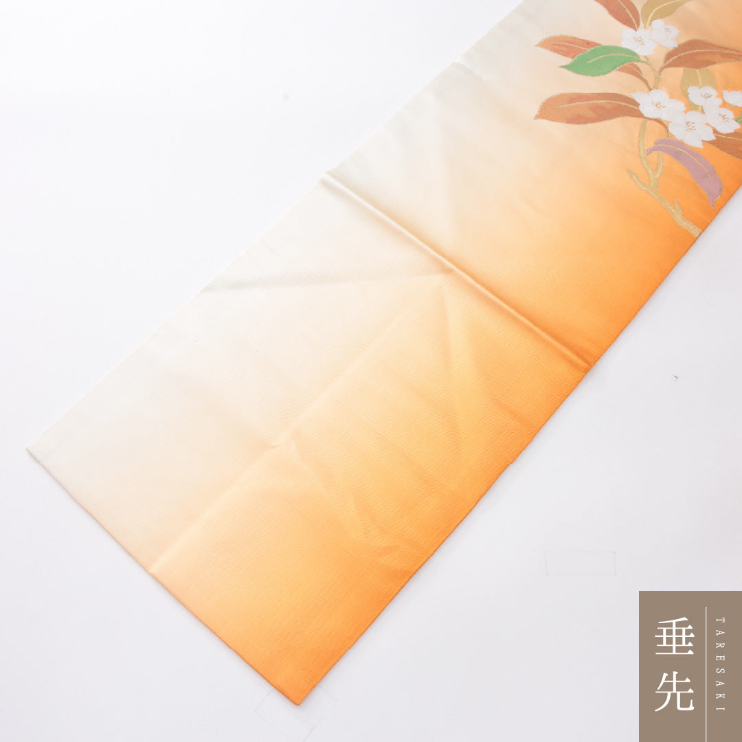 未使用品 九寸名古屋帯 Nランク 帯丈352cm 正絹 ポイント柄 名古屋仕立て 織り インフォーマル 鉄線 朱系・多色系 RP 1245-04142