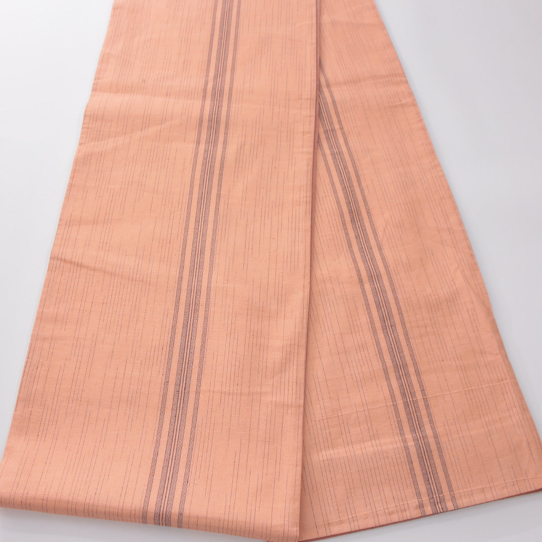 袋帯（紬） 帯丈450cm 正絹 六通 染め帯 カジュアル 染め紬 椿 ピンク系 1243-02288
