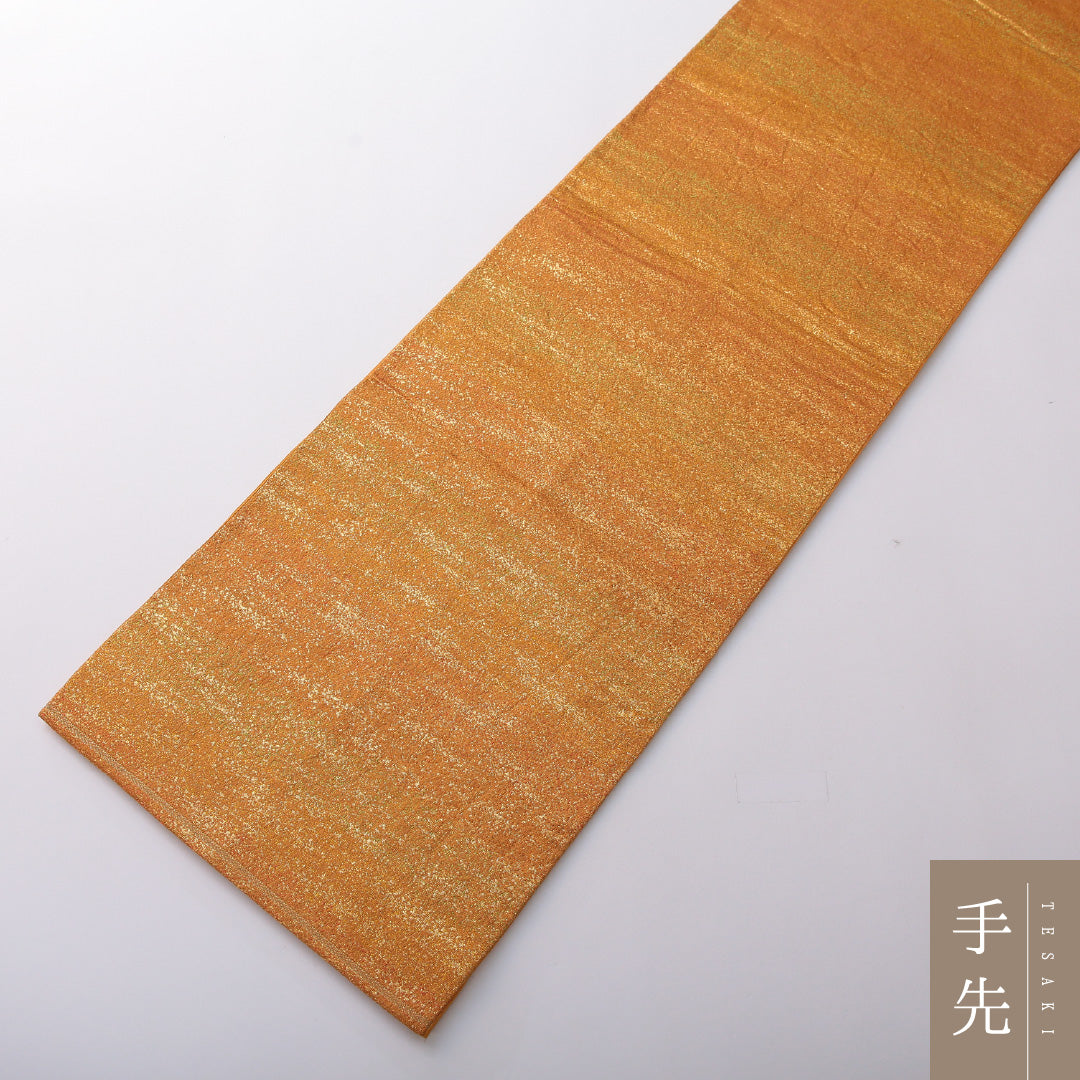 袋帯 帯丈432cm 正絹 全通 セミフォーマル 抽象柄 金系 1243-02010