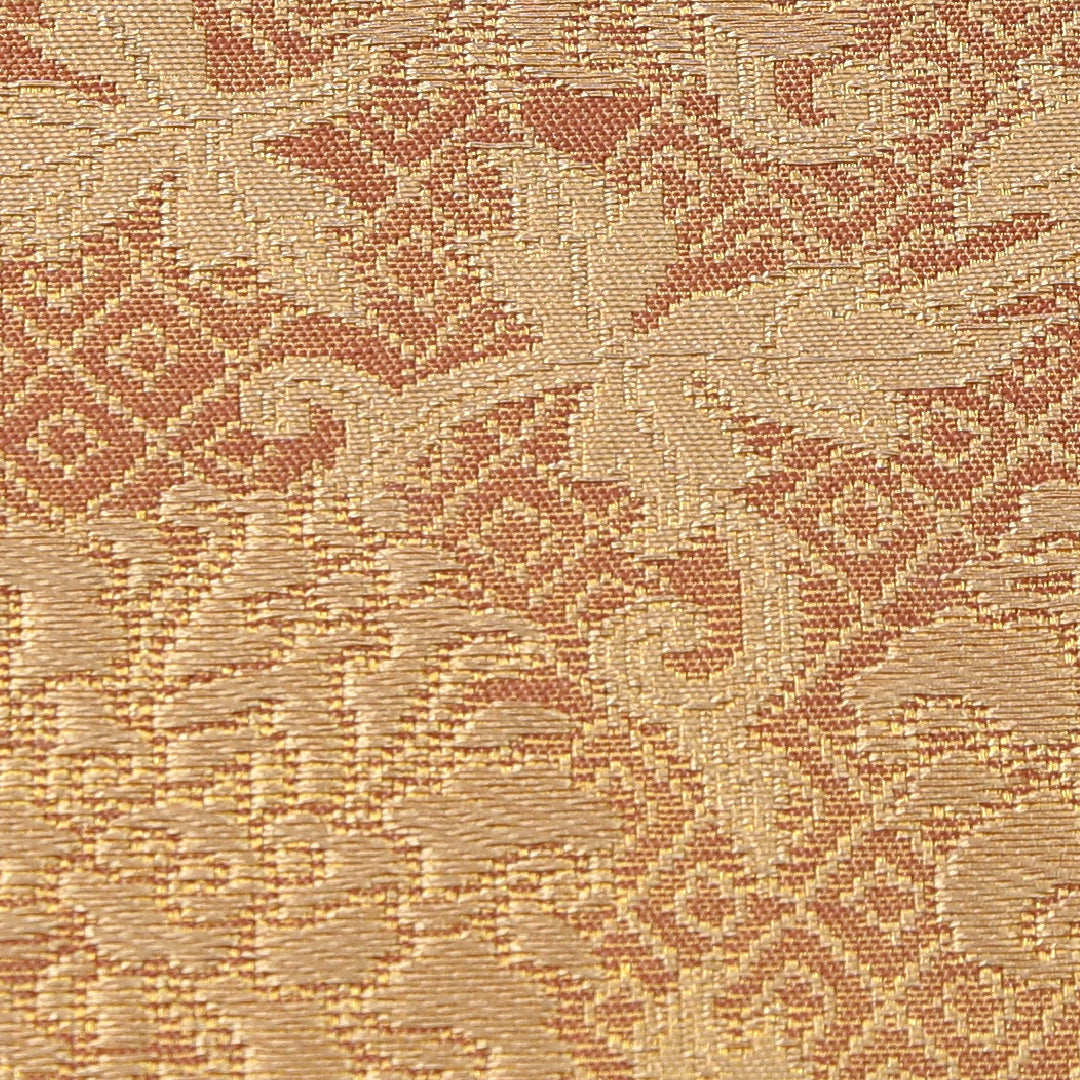 袋帯 帯丈444cm フォーマル 六通 Aランク 正絹 唐華 金系 1223-02244