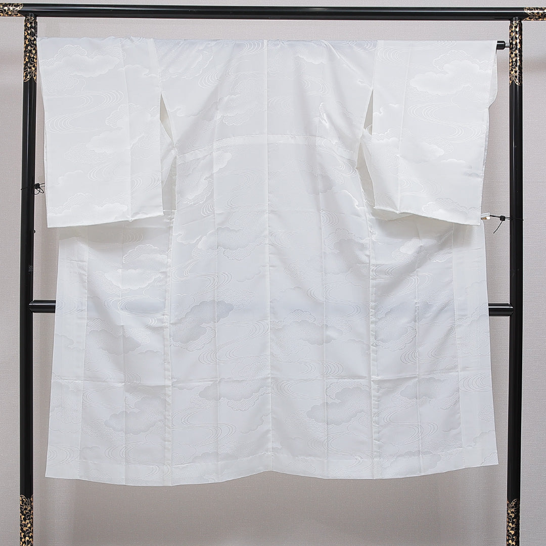 長襦袢 無双袖 身丈136cm 裄丈67cm 正絹 Sランク 2XLサイズ 吉祥文様 白系 RP 1239-16555