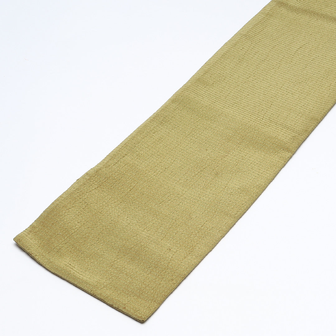 アンティーク 半幅帯 帯丈360cm カジュアル 小袋帯 六通 Bランク 正絹 菊 緑系 1225-00631