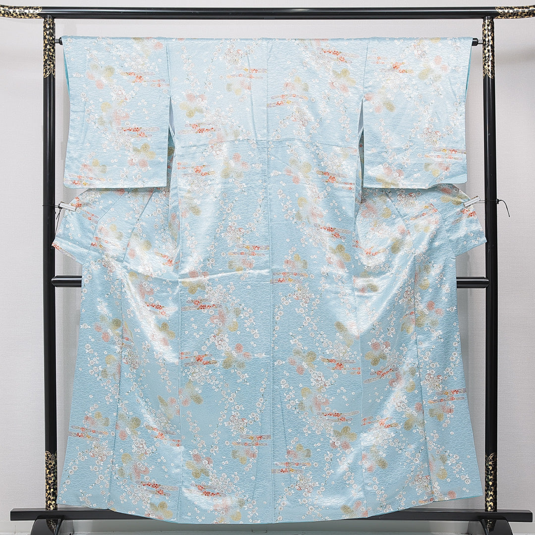 中古・リサイクル 小紋】 洗える着物 袷 身丈159cm 裄丈64cm