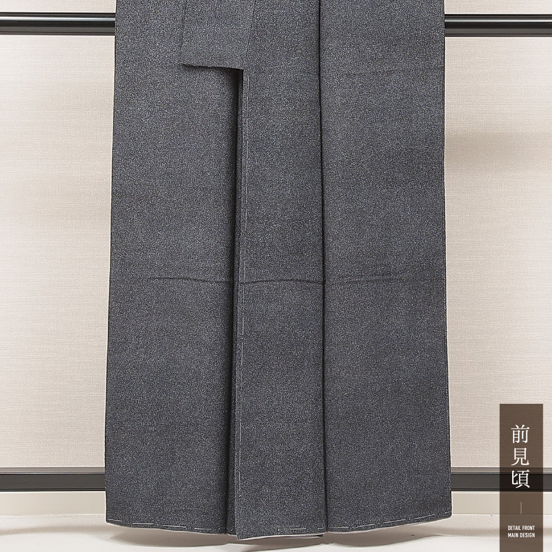 江戸小紋（鮫） 袷 身丈160cm 裄丈62cm 正絹 Sランク Lサイズ 広衿 インフォーマル グレー系 1262-16927