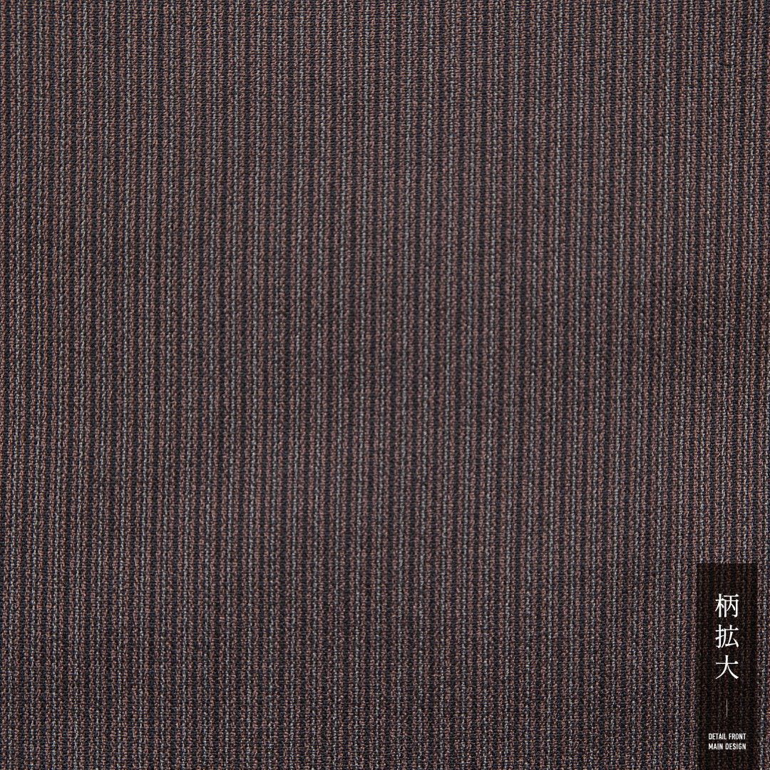 男着物 袷 身丈142cm 裄丈62cm 正絹 Sランク カジュアル 棒衿 Mサイズ 縞 茶系 M4 1224-15766