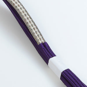 帯締め 平組紐 正絹 紫系 Bランク 和装小物 1221420000151