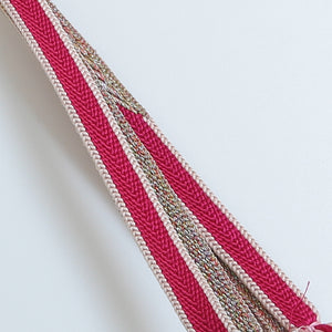 帯締め 平組紐 正絹 ピンク系 Bランク 和装小物 1221413000190