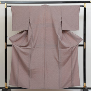 小紋 単衣 身丈156cm 裄65cm ピンク系 創作 正絹 Bランク 通年柄 1215008724313