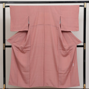 リサイクル着物】江戸小紋 袷 身丈152cm 裄64.5cm ピンク系 伝統工芸士