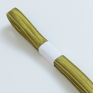 帯締め 平組紐 正絹 緑系 Bランク 和装小物 1221000210419