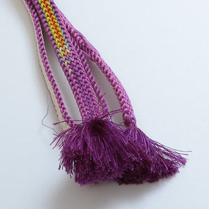 帯締め 平組紐 正絹 紫系 Bランク 和装小物 1221420000188