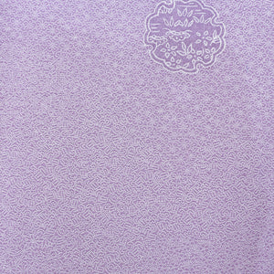 江戸小紋 袷 身丈155cm 紫系 正絹 美品 しつけ糸付 松 リサイクル着物 1215232000156