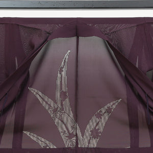 羽織 絽 身丈73cm 裄丈63cm  正絹 Aランク 紫系 夏物 紐あり 1217001553820