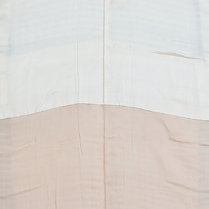アンティーク 小紋 袷 身丈147cm 裄61.5cm 白系 縞 正絹 Bランク 通年柄 1215008774111