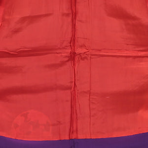 アンティーク 小紋 袷 身丈148cm 裄61cm 紫系 訪問着 正絹 Dランク 1215612000570