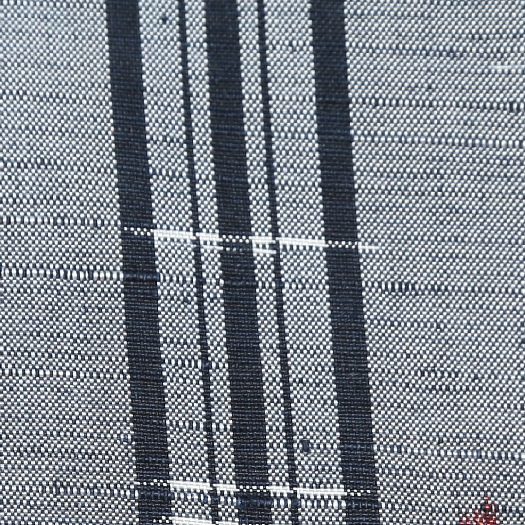 紬 袷 身丈163cm 裄67.5cm モダン格子 正絹 グレー系 Sランク 1216001752422