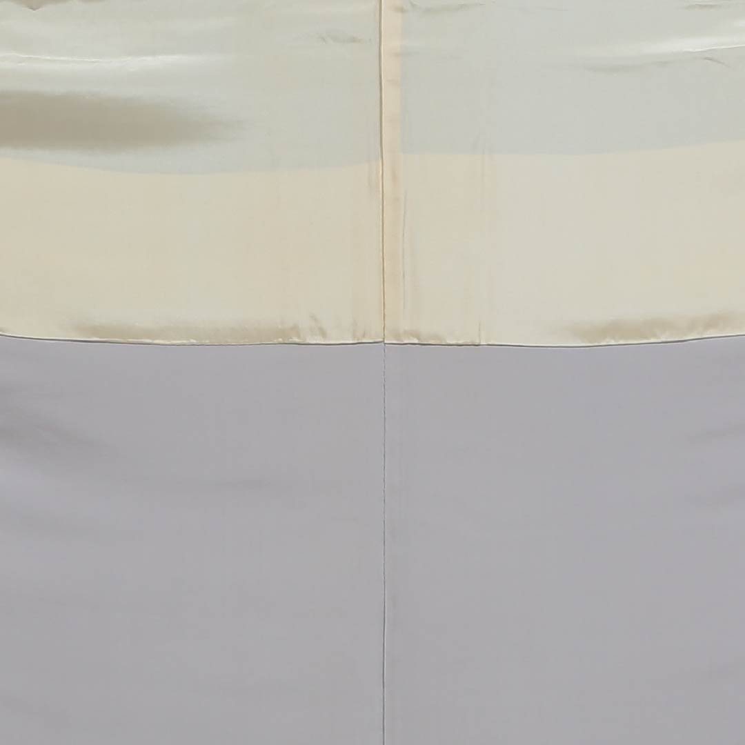 訪問着 袷 身丈153cm 裄丈62cm 正絹 Aランク セミフォーマル 広衿 Sサイズ 植物柄 グレー系 RP 1217-04166