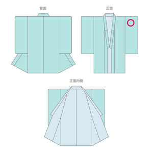 リサイクル着物】訪問着 袷 身丈157cm 裄丈63cm 牛首紬 遠山 草葉模様