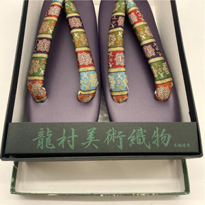 （新古品）龍村美術織物 草履 Mサイズ 紫系 Aランク 1122000243320